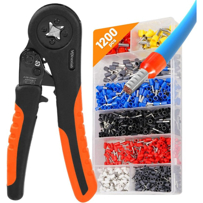 Ferrule Crimping Tool Kit with 1200pcs Connectors